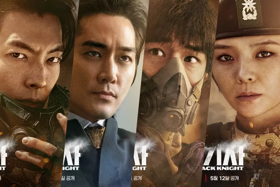 In “Black Knight” Posters, Kim Woo Bin, Song Seung Heon, Kang You Seok, and Esom Survive in Their Own Ways.
